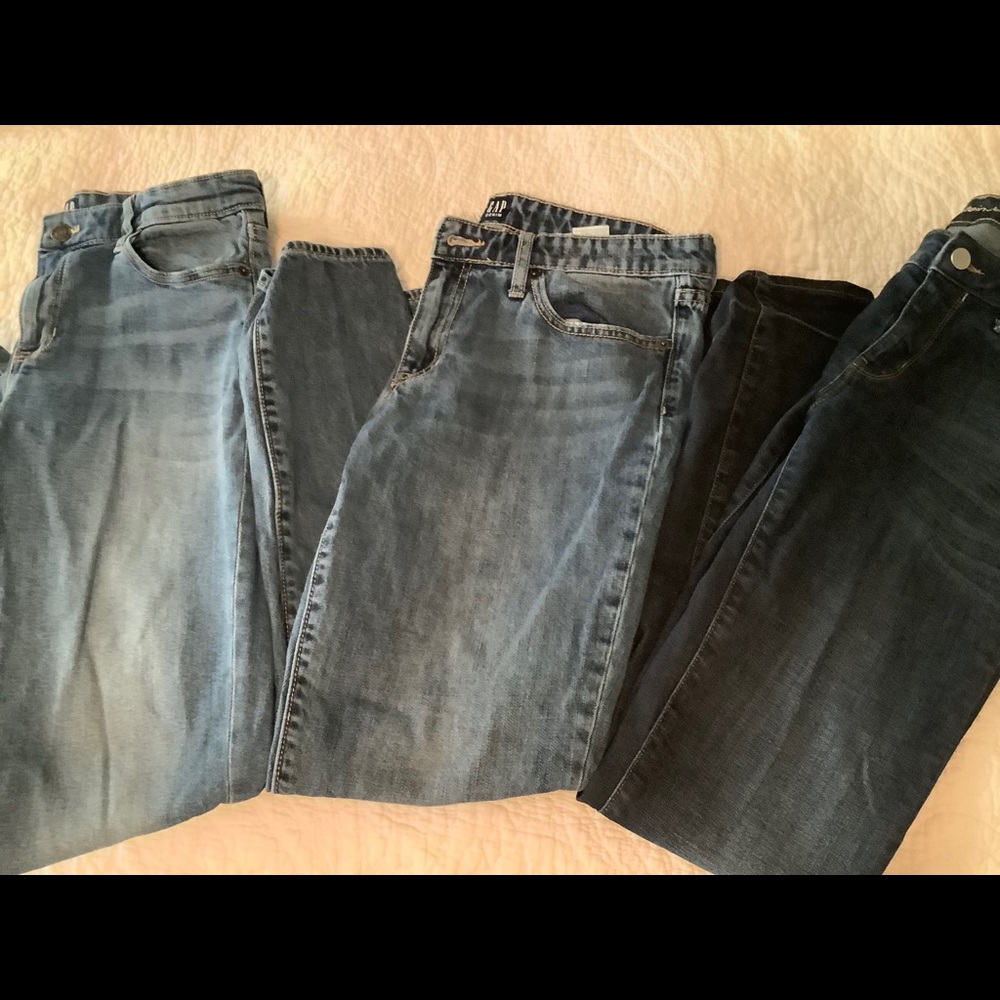 3 pair of premium denim jeans 2 Gap and 1 CK